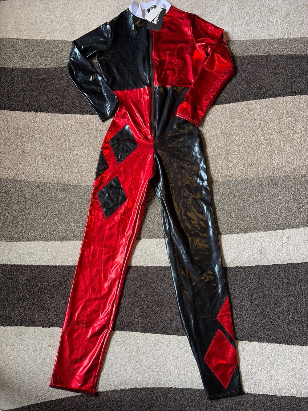 Forplay Stretchy Full Body Suit Size S/M Red/black Cosplay Costume Festival New